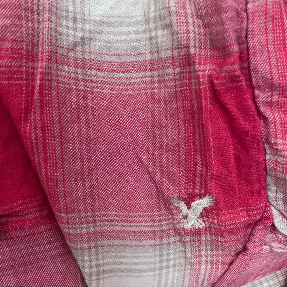 American Eagle Vintage Boyfriend Lite Weight Plaid Button-Down - Size SP - Picture 4 of 7